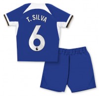 Fotballdrakt Barn Chelsea Thiago Silva #6 Hjemmedraktsett 2023-24 Kortermet (+ Korte bukser)